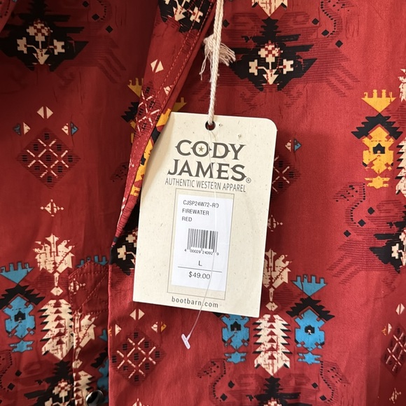 James Cody Authentic Western Ware Shirt Rust Color - Picture 7 of 10